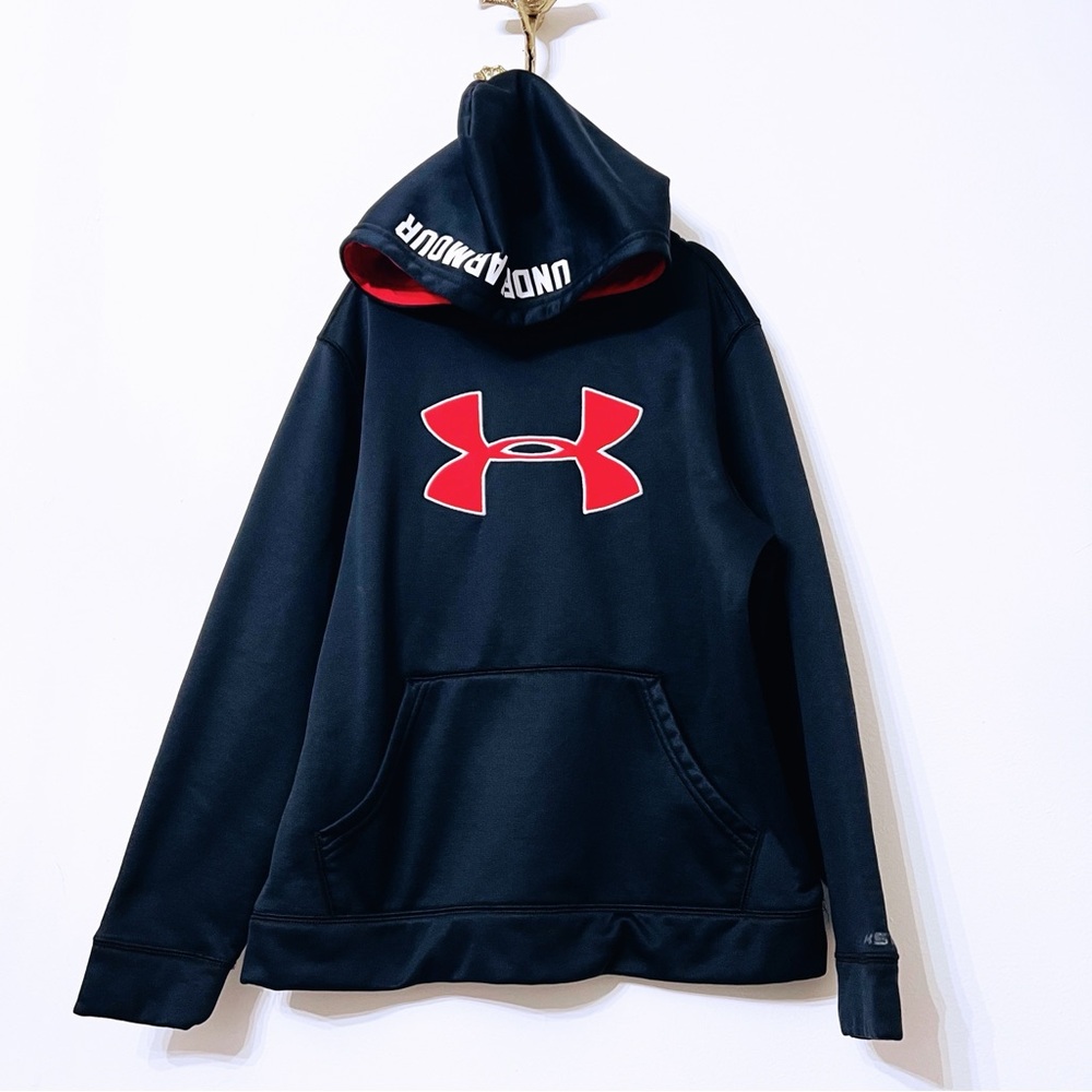 🤍Under Armour Black and Red Hoodie Sweatshirt
